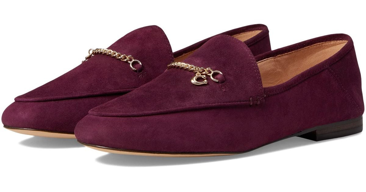 COACH Hanna Suede Loafer in Purple Lyst