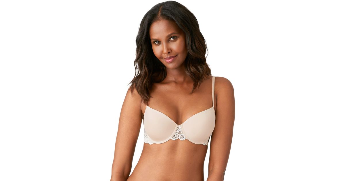 Wacoal Petite Embrace Lace Push-up Bra 75891 in Natural | Lyst