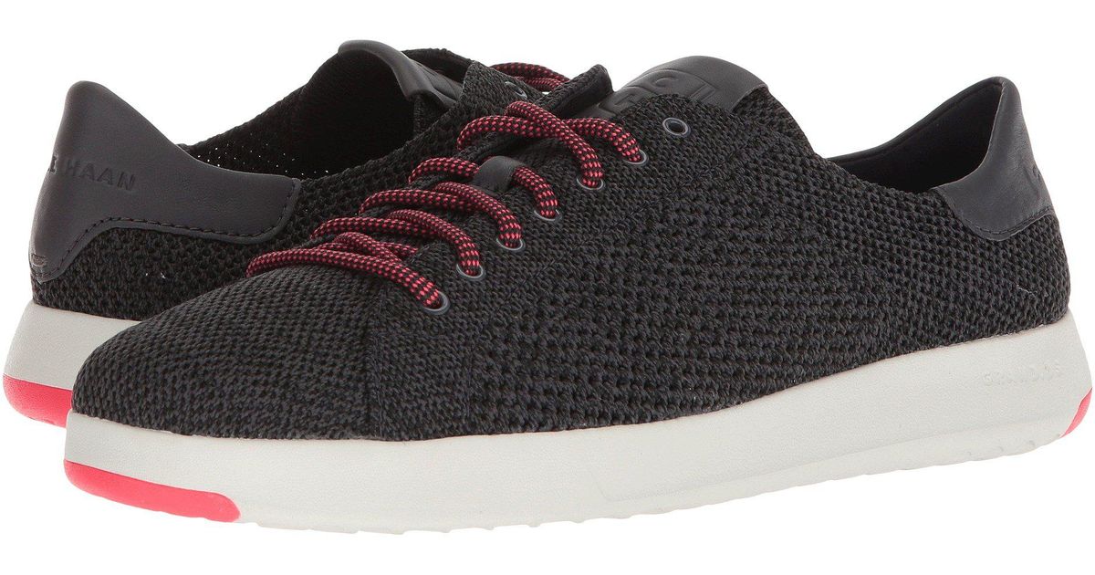 Cole Haan Leather Grandpro Tennis Stitchlite (black/black/optic White