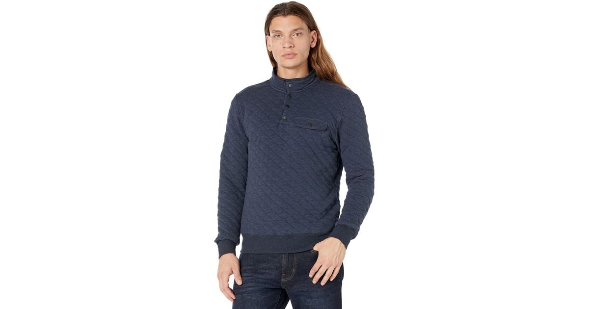 Faherty Epic Quilted Fleece Pullover in Blue for Men | Lyst