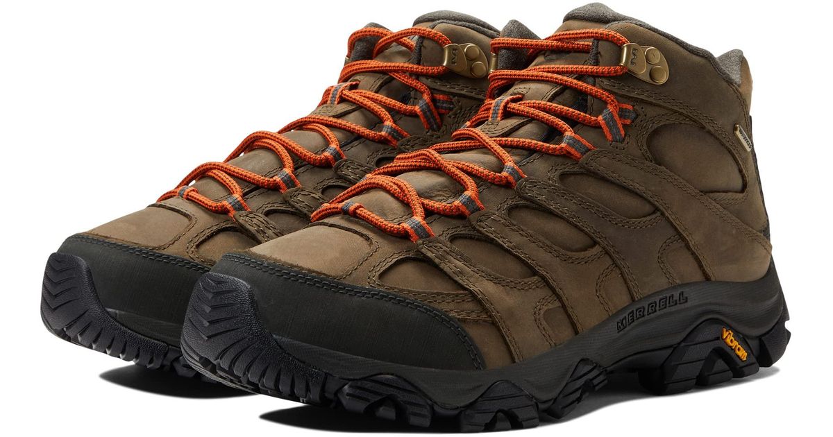 Merrell Leather Moab 3 Prime Mid Waterproof in Brown for Men | Lyst