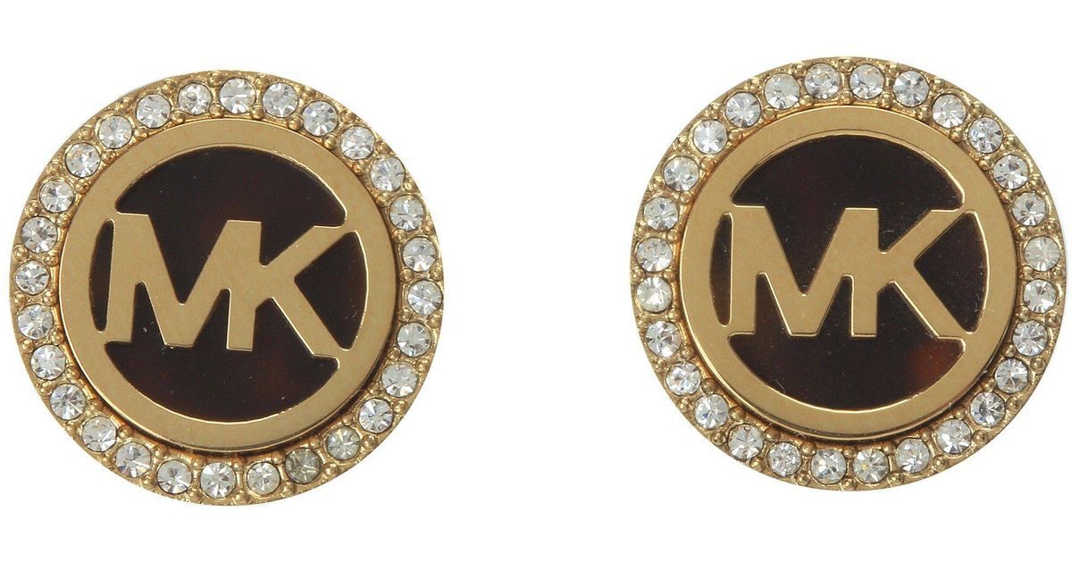 Michael Kors Mk Logo Stud Earrings 