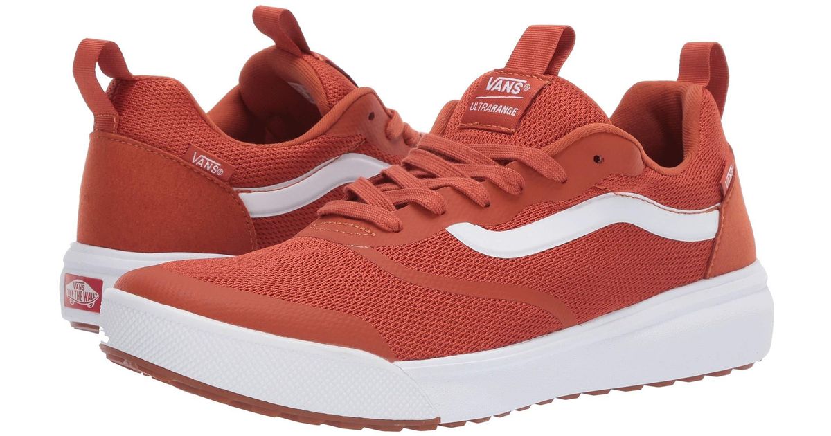 vans ultrarange rapidweld red & white shoes
