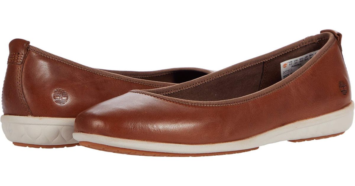Timberland Bradstreet Ultra Ballerina Leather in Brown - Lyst