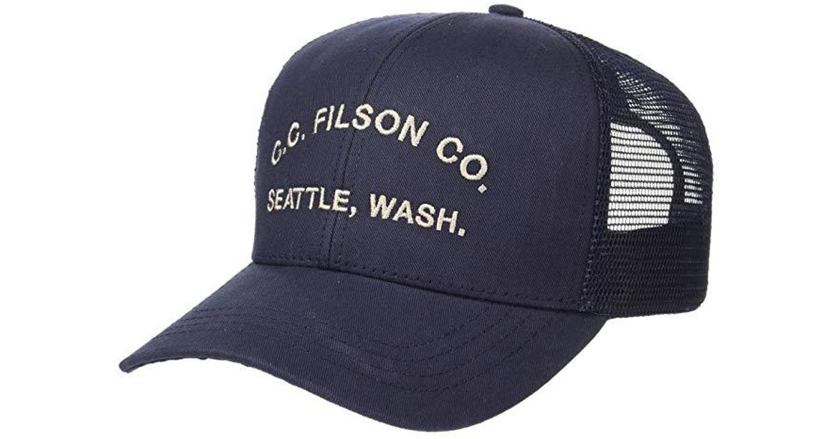 Filson Cotton Logger Mesh Cap in Navy 