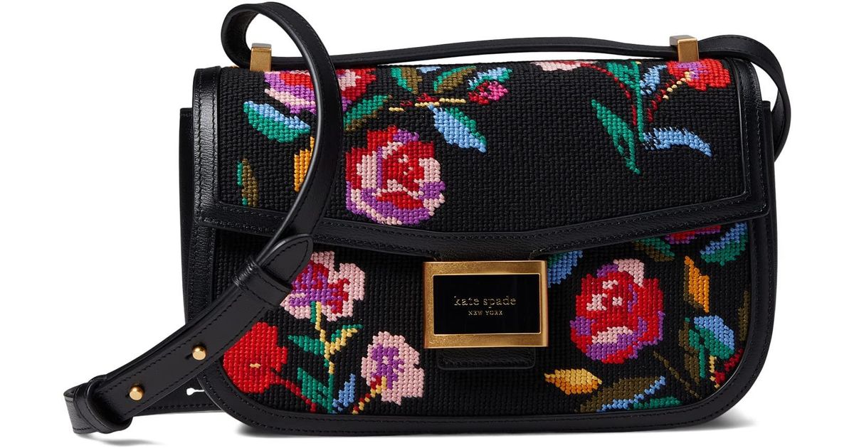 Kate Spade Katy Autumn Floral Needlepoint Fabric Medium Convertible