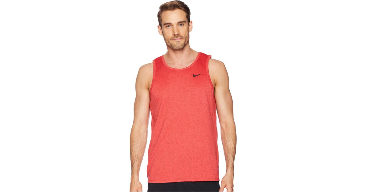 men's nike red tank top