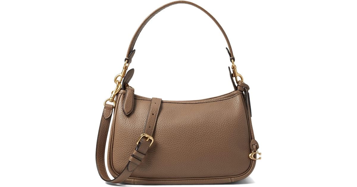 COACH Soft Pebble Leather Cary Crossbody in Brown Lyst