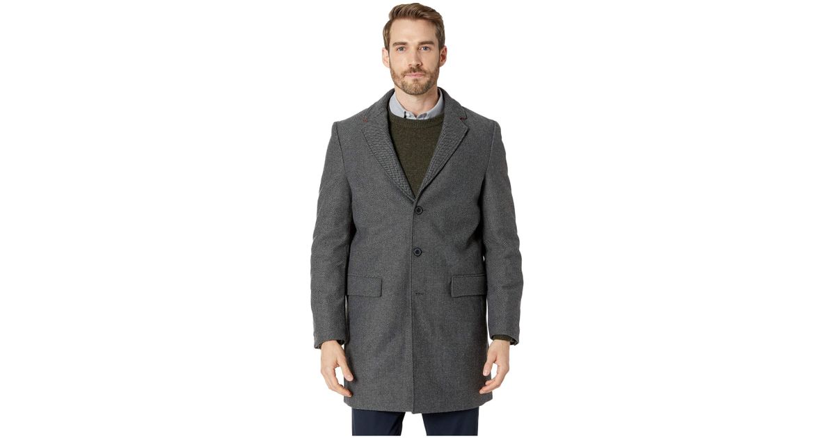 calvin klein herringbone coat