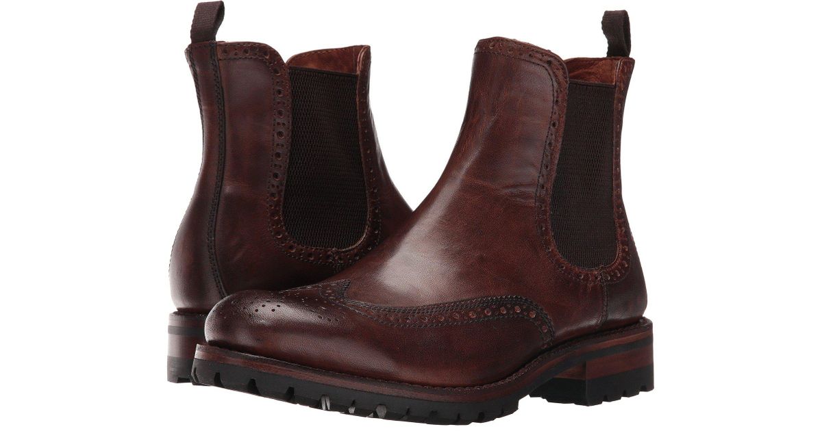 frye george lug brogue chelsea boot