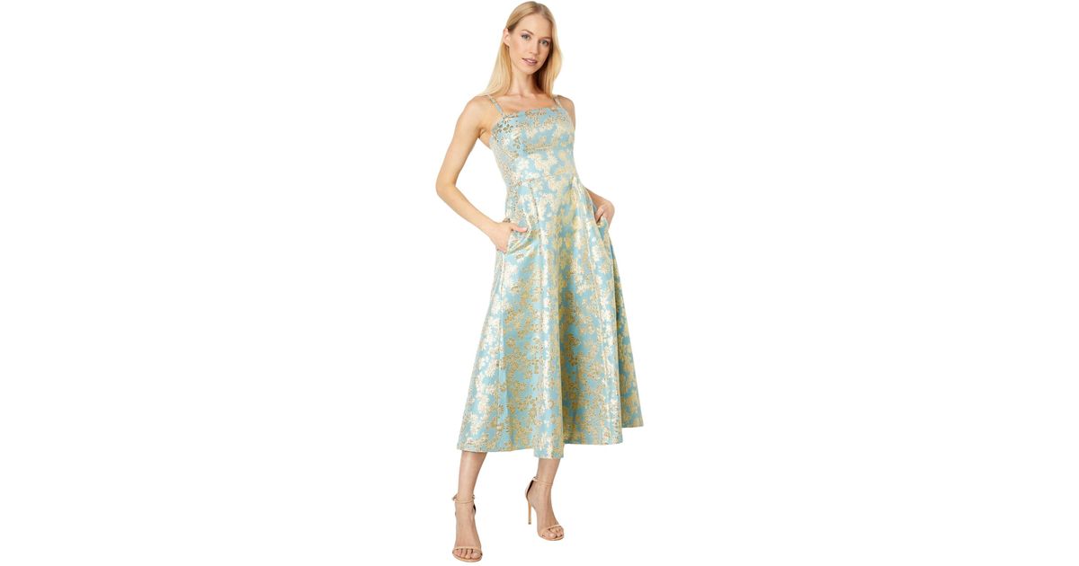 Kate Spade Floral Medley Brocade Dress in Blue | Lyst