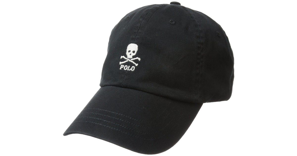 Polo Ralph Lauren Cotton Classic Sport Skull Chino Hat (polo Black) Caps  for Men - Lyst