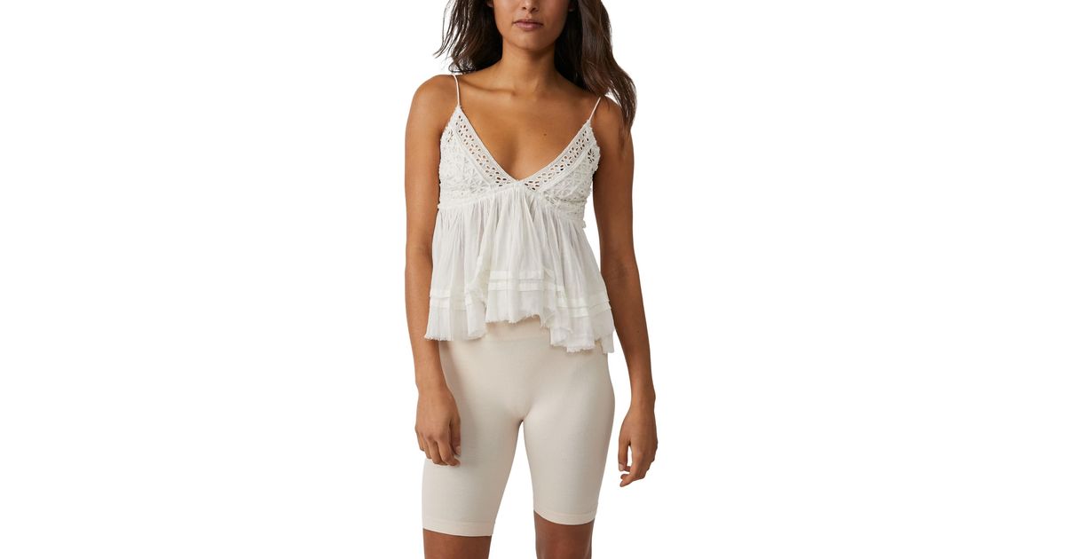 Free People Carrie Top in White Lyst Free People Carrie Top in White Lyst
