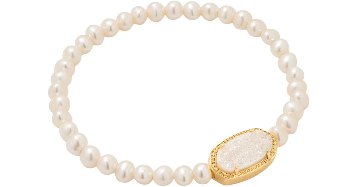 Kendra Scott Beaded Elaina Stretch Bracelet in White Lyst