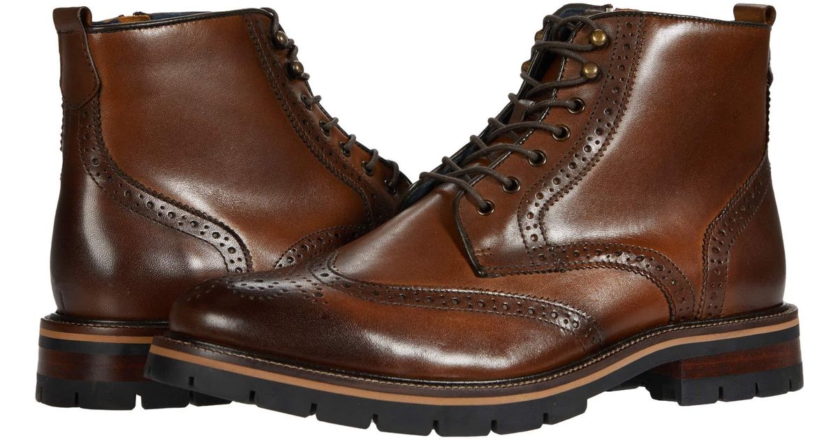johnston & murphy cody wing tip zip boot