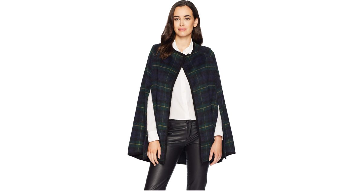 Becky Park Vintage Ralph Lauren Black Watch Tartan Plaid 100% Wool Coat Women's Size 12