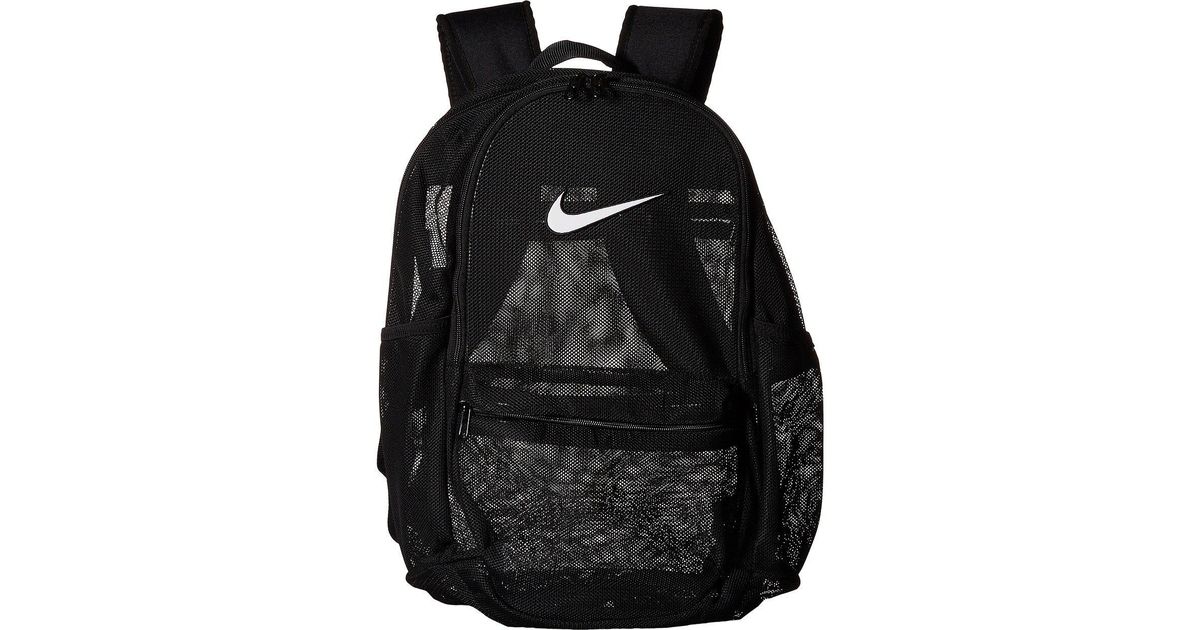 white nike mesh backpack