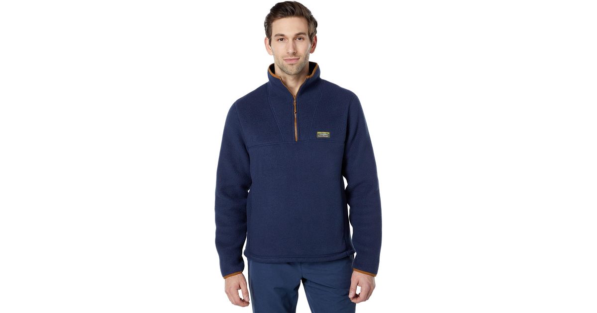 L.L. Bean Katahdin Fleece Pullover Regular in Navy (Blue) for Men Lyst