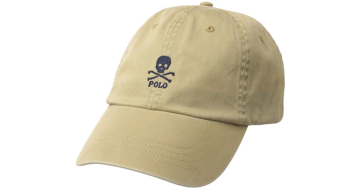 Polo Ralph Lauren Classic Sport Skull Chino Hat (luxury Tan) Caps for Men |  Lyst