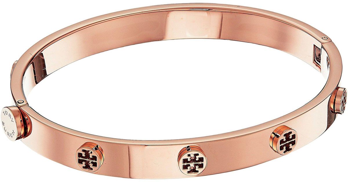Tory Burch Logo Stud Hinge Bracelet in Gold (Metallic) Save 12 Lyst