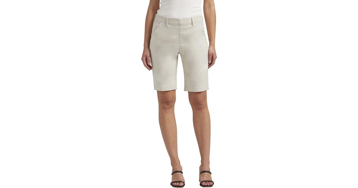 Jag Jeans Maddie Mid-rise 10 Shorts in Natural | Lyst