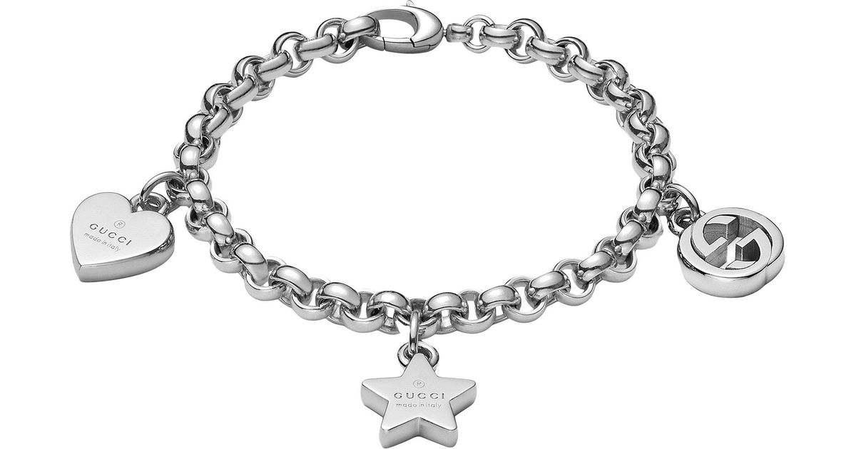 GG and bee engraved cuff bracelet in 925 sterling silver | GUCCI® US
