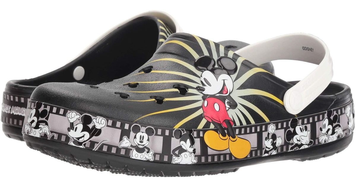 Lyst - Crocs™ Crocband Mickey Mouse 90th Birthday Clog in Black - Save ...