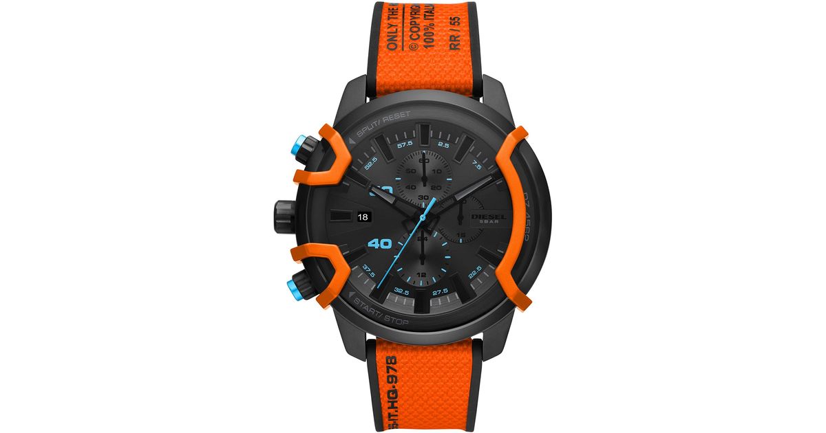 DIESEL Griffed Chronograph Watch - Dz4562 in Orange for Men | Lyst