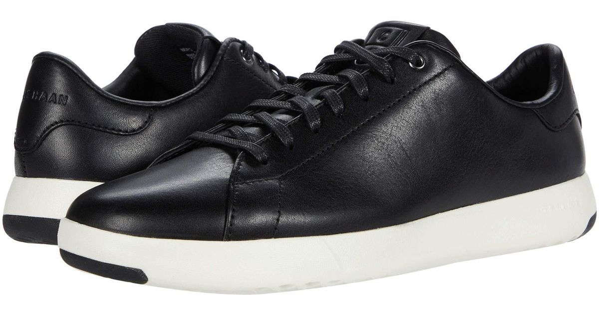 Cole Haan Leather Grandpro Tennis Sneaker in Black for Men - Lyst