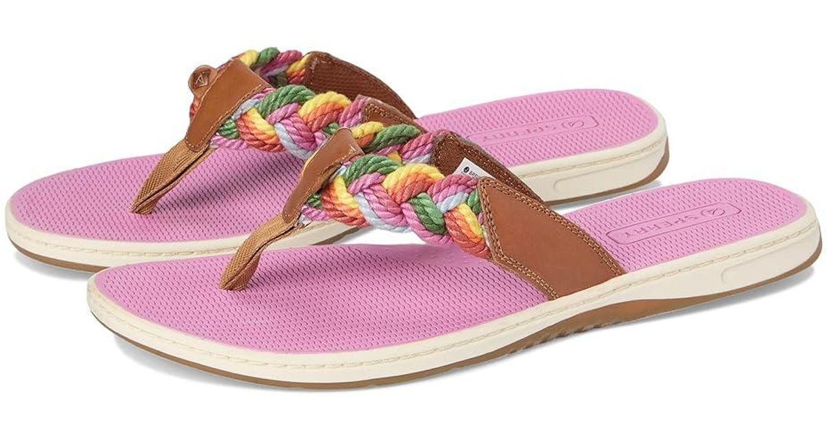 blue and orange flip flops