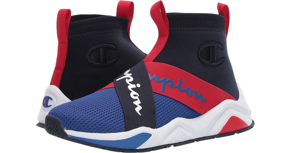 champion shoes red and blue