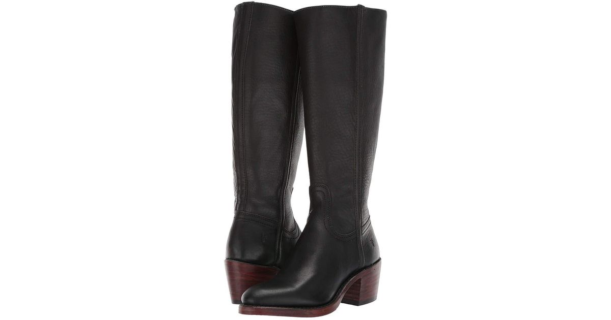 frye addison tall zip black