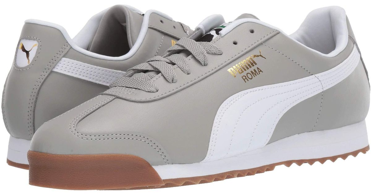 PUMA Synthetic Roma Basic (limestone/ White) Shoes in Gray for Men | Lyst