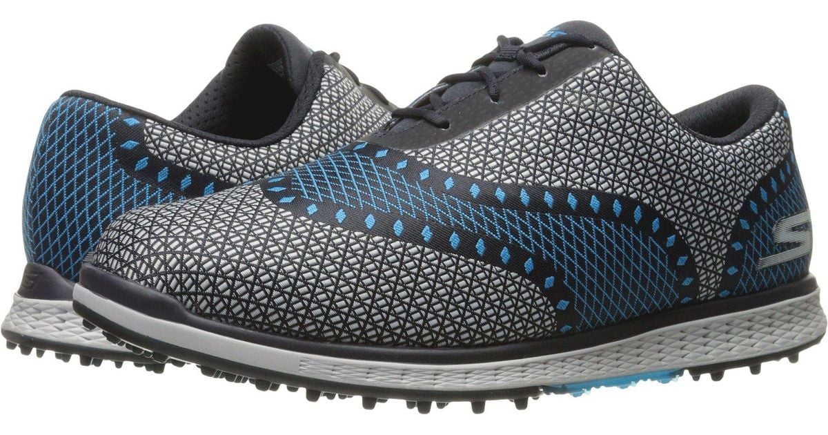Skechers Go Golf Elite V.2 Ace (black/gray) Men's Golf Shoes in Navy