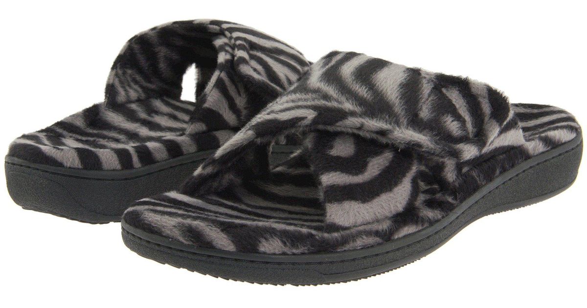 vionic relax slippers zebra