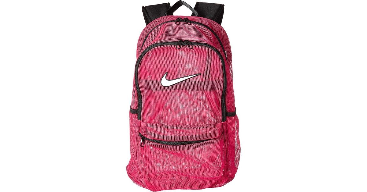 pink nike mesh backpack
