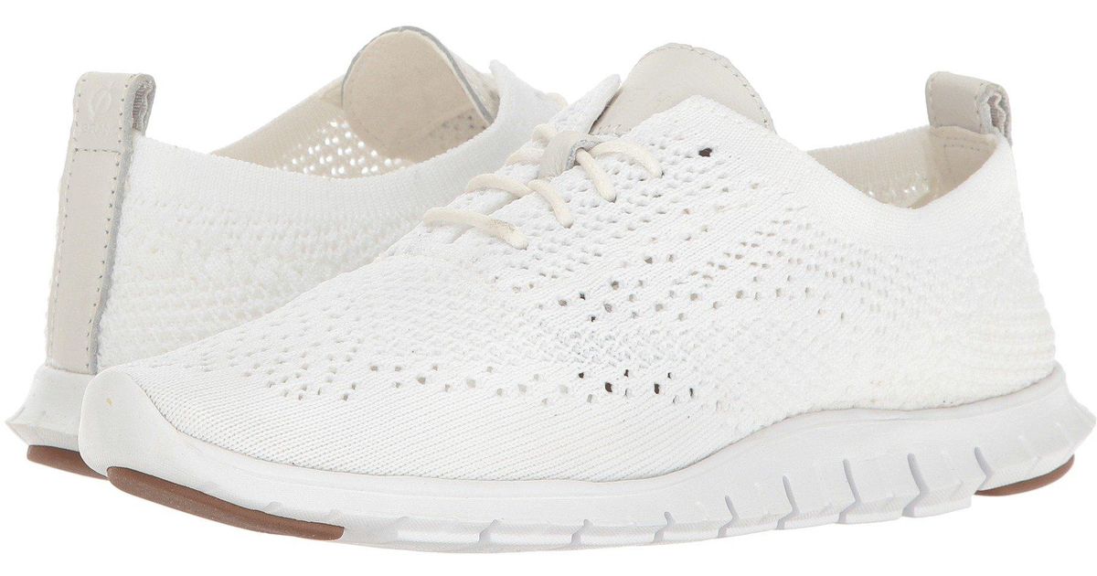 Cole Haan Leather Zerogrand Stitchlite Oxford in White - Lyst