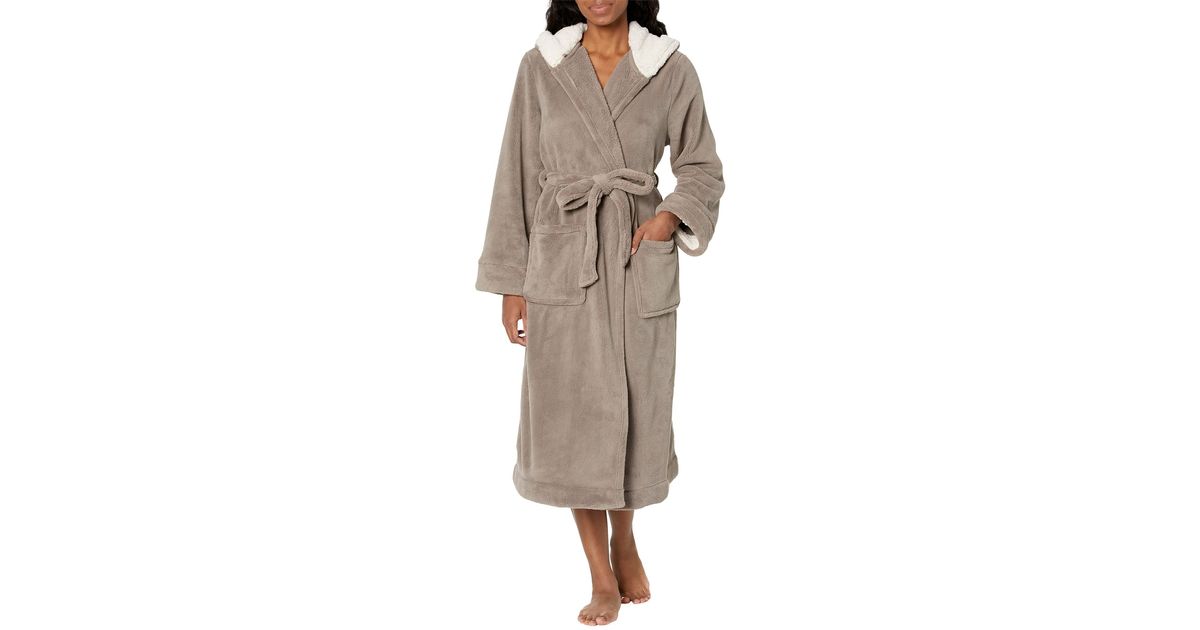 L.L. Bean Synthetic Petite Wicked Plush Robe in Blue Lyst