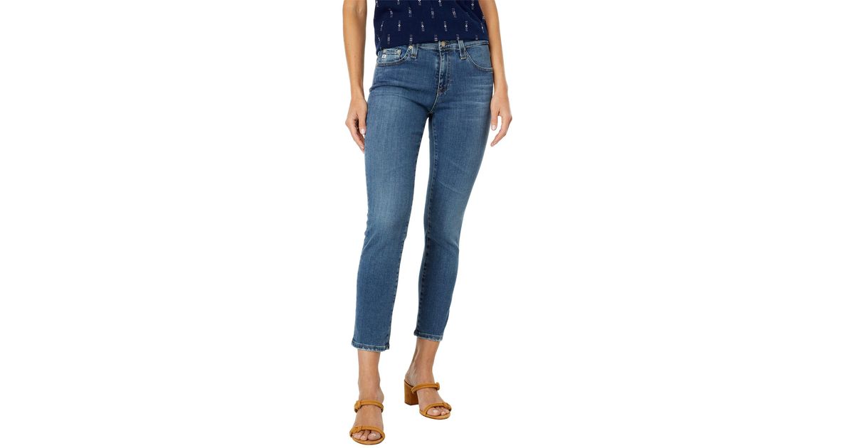 AG Jeans Cotton Prima Crop In 14 Years Old Topanga in Blue | Lyst