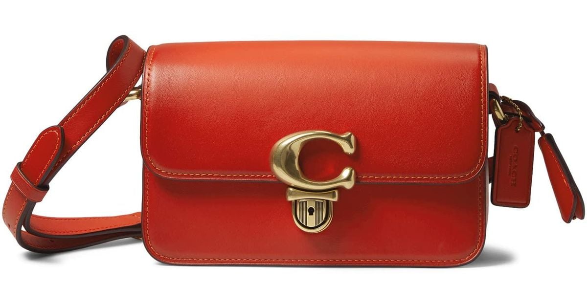 COACH Glovetanned Leather Studio Shoulder Bag 19 in Red Lyst