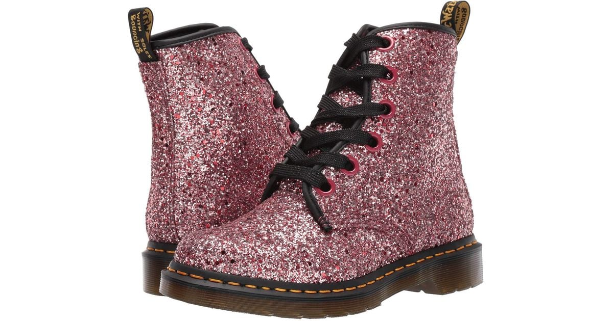 Dr. Martens S 1460 Farrah Chunky Glitter Festival Fashion Ankle Boots in  Pink | Lyst