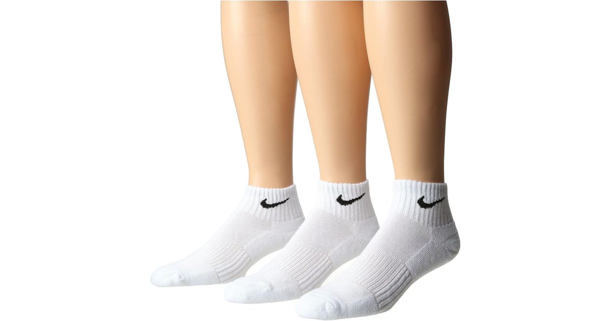 nike cotton cushion quarter socks