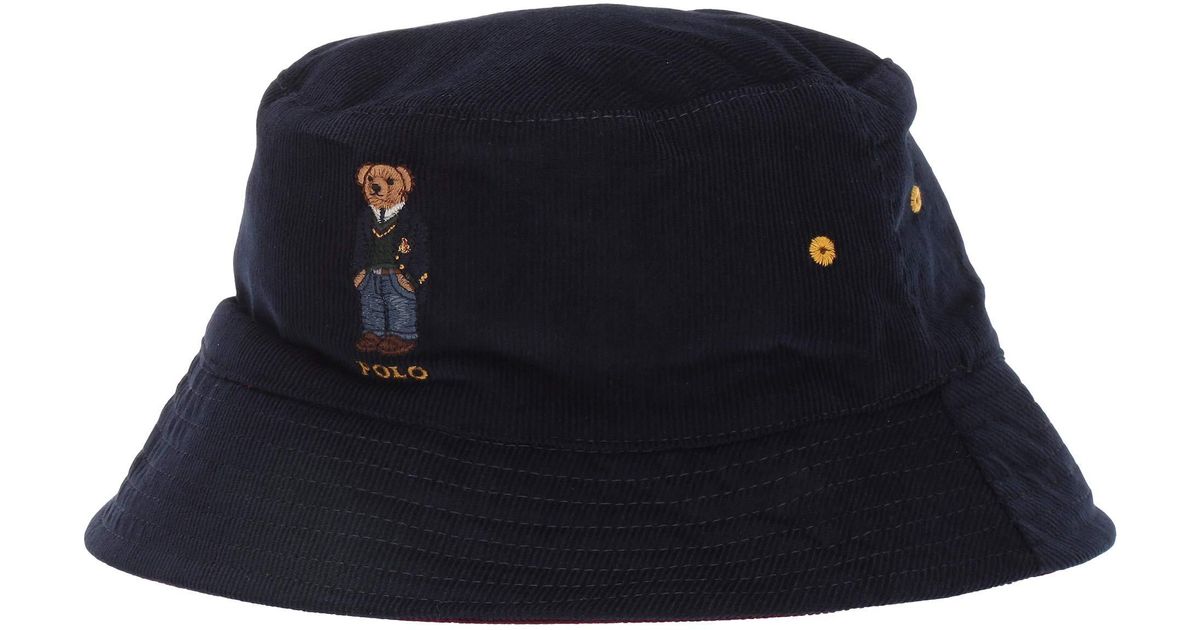black polo bucket hat