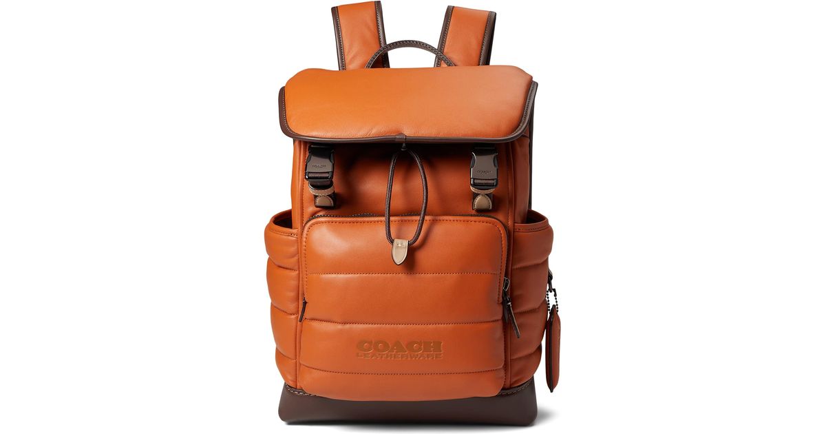 COACH League Flap Backpack In Quilted Leather for Men Lyst