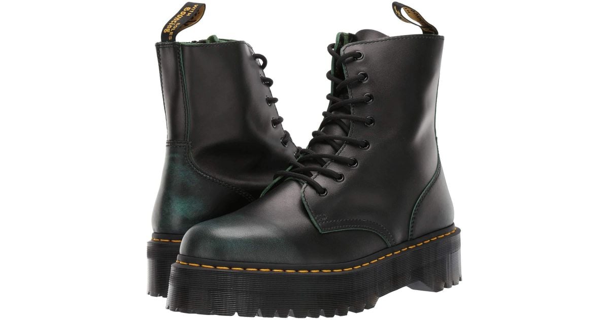 Dr. Martens Leather Jadon Vintage (green Vintage) Boots for Men - Lyst