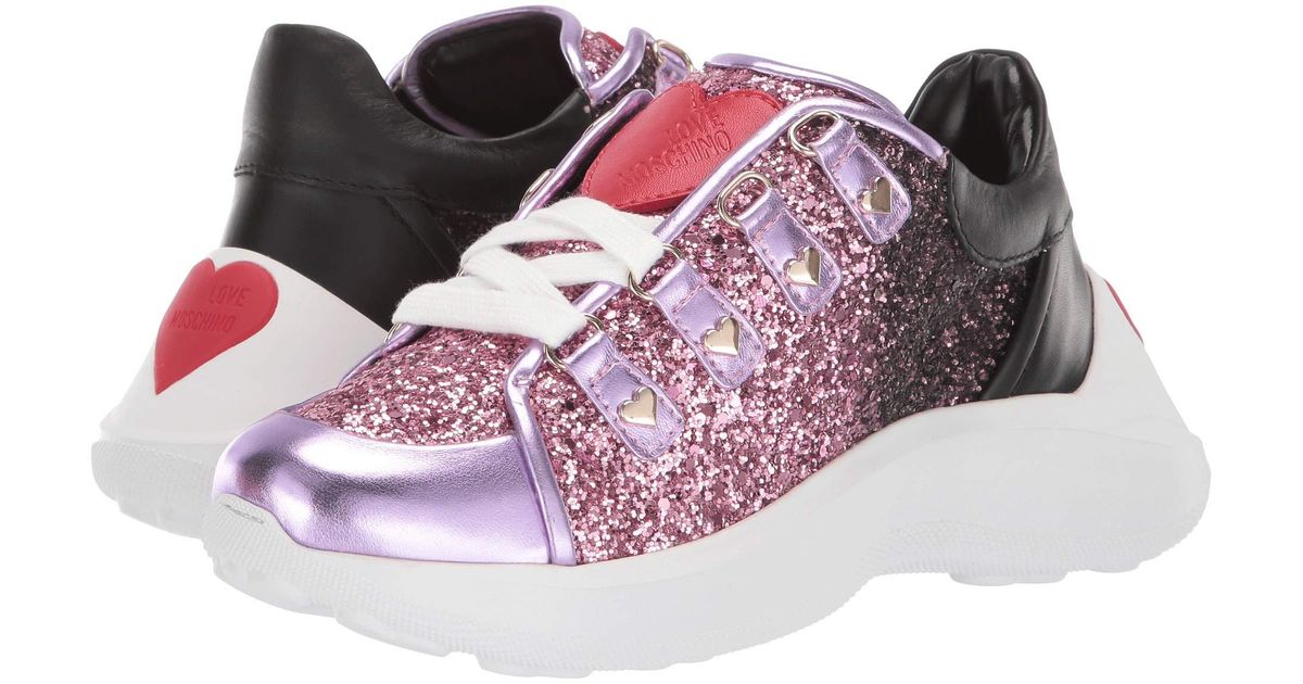 love moschino heart sneakers