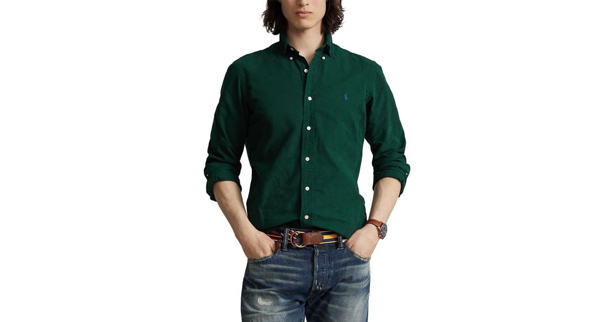 Polo Ralph Lauren Classic Fit Long Sleeve Garment Dyed Oxford Shirt In