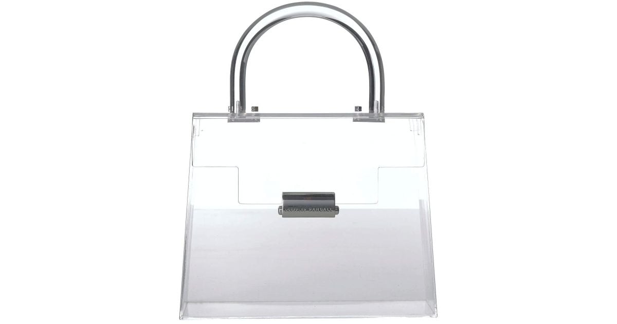 clear black handbag