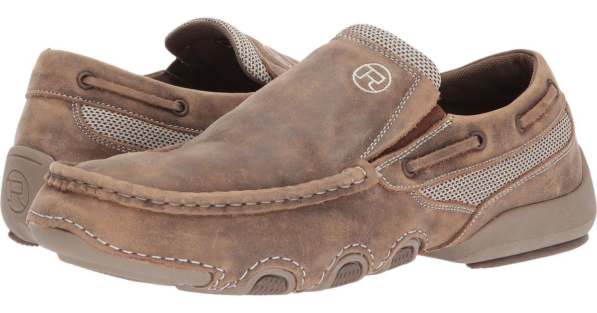 Roper Skipper (tan Leather) Men's Slip On Shoes in Brown for Men | Lyst