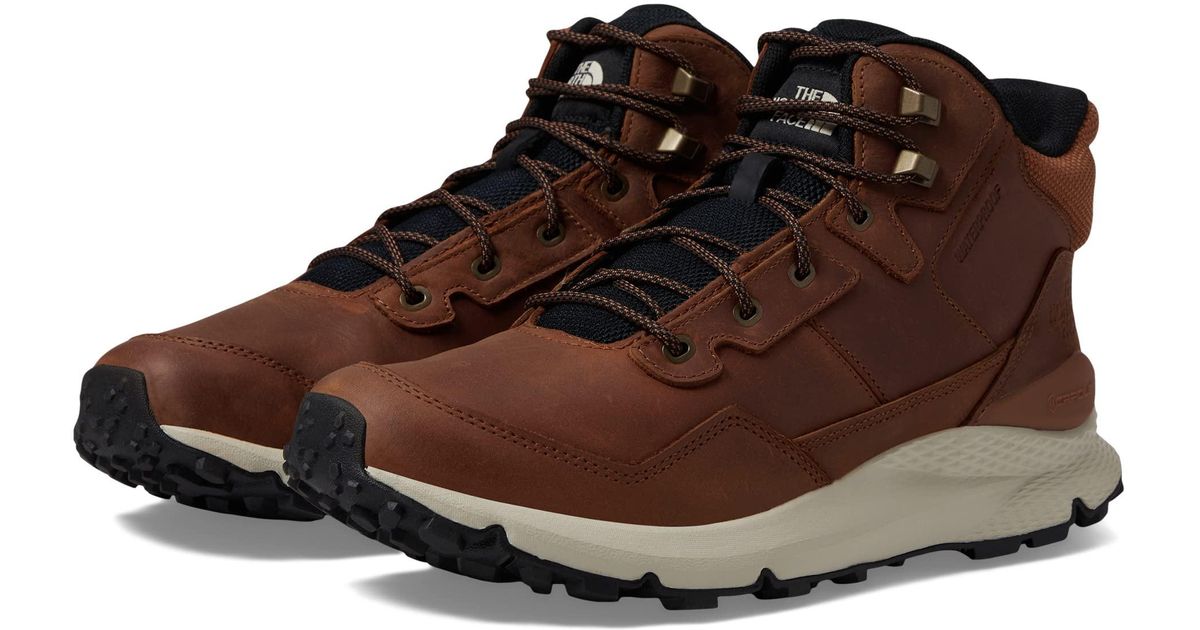 The North Face Vals Ii Mid Leather Wp in Brown for Men | Lyst